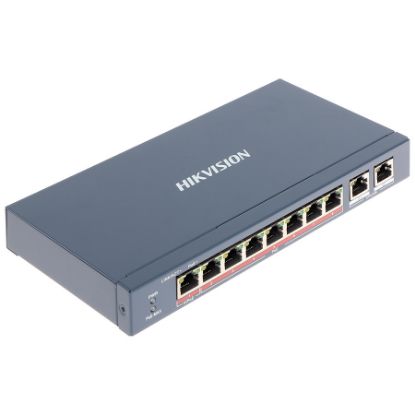 Kép Hikvision PoE Switch - DS-3E0310HP-E (10 port 100Mbps, 120W, 2xRJ45 1000Mbps) 